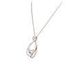 Image 3 : 14KT White Gold 1.21ctw Diamond Pendant With Chain