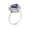 Image 3 : 14KT White Gold 3.49ct Tanzanite and Diamond Ring
