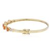 Image 2 : 14KT Yellow Gold 2.26ctw Sapphire and Diamond Bangle Bracelet