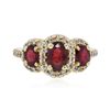 Image 1 : 14KT Yellow Gold 2.18ctw Ruby and Diamond Ring