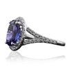 Image 2 : 14KT White Gold 4.03ct Tanzanite and Diamond Ring
