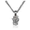 Image 1 : 14KT White Gold 0.97ct Diamond Pendant With Chain