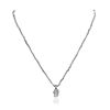 Image 2 : 14KT White Gold 0.97ct Diamond Pendant With Chain