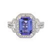 Image 1 : 18KT White Gold 2.59ct Tanzanite and Diamond Ring