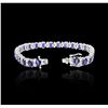 Image 3 : 14KT White Gold 13.00ctw Sapphire and Diamond Bracelet