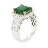 Image 3 : 14KT Two-Tone Gold 3.45ct Emerald and Diamond Ring