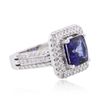 Image 2 : 14KT White Gold 2.90ct Sapphire and Diamond Ring