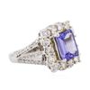 Image 2 : 14KT White Gold 2.43ct Tanzanite and Diamond Ring