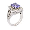 Image 3 : 14KT White Gold 2.43ct Tanzanite and Diamond Ring