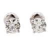 Image 1 : 14KT White Gold 1.26ctw Diamond Solitaire Earrings