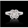 Image 1 : 18KT White Gold 0.71ctw Diamond Ring