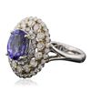 Image 2 : 18KT Two-Tone Gold 2.28ct Tanzanite and Diamond Ring