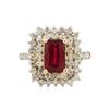 Image 1 : 14KT Yellow Gold 2.62ct Ruby and Diamond Ring