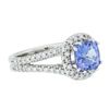 Image 2 : 14KT White Gold 1.99ct Tanzanite and Diamond Ring