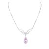 Image 1 : 14KT White Gold 19.97ct Kunzite and Diamond Necklace