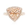 Image 1 : 14KT Rose Gold 4.72ct Morganite and Diamond Ring