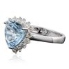 Image 2 : 14KT White Gold 4.01ct Blue Topaz and Diamond Ring