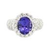 Image 1 : 14KT White Gold 3.94ct Tanzanite and Diamond Ring