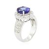 Image 3 : 14KT White Gold 3.94ct Tanzanite and Diamond Ring
