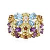 Image 1 : 10KT Yellow Gold Multi-Gemstone Ring