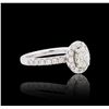 Image 2 : 18KT White Gold 1.04ctw Diamond Ring