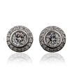 Image 1 : 14KT White Gold 1.30ctw Diamond Stud Earrings