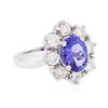 Image 2 : 14KT White Gold 2.70ct Tanzanite and Diamond Ring