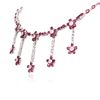 Image 3 : 14KT White Gold 9.80ctw Ruby and Diamond Necklace