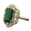 Image 2 : 14KT Yellow Gold 3.44ct Emerald and Diamond Ring