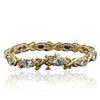 Image 2 : 14KT Yellow Gold 10.00ctw Aquamarine and Diamond Bracelet