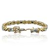 Image 3 : 14KT Yellow Gold 10.00ctw Aquamarine and Diamond Bracelet