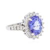 Image 2 : 14KT White Gold 3.63ct Tanzanite and Diamond Ring
