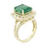 Image 3 : 14KT Yellow Gold 5.24ct Emerald and Diamond Ring