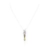 Image 1 : 14KT White Gold 6.44ct Citrine and Diamond Pendant With Chain