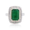Image 1 : 14KT Two-Tone Gold 3.40ct Emerald and Diamond Ring