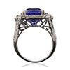 Image 3 : 14KT White Gold GIA Certified 11.73ct Tanzanite and Diamond Ring
