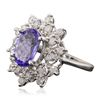Image 2 : 14KT White Gold 3.07ct Tanzanite and Diamond Ring
