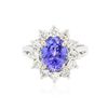 Image 1 : 14KT White Gold 2.30ct Tanzanite and Diamond Ring