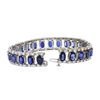 Image 3 : 14KT White Gold 21.50ctw Sapphire and Diamond Bracelet