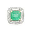 Image 1 : 14KT Two-Tone Gold 9.56ct Emerald and Diamond Ring