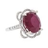 Image 2 : 14KT White Gold 10.68ct Ruby and Diamond Ring