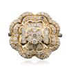 Image 1 : 14KT Yellow Gold 0.22ctw Diamond Ring