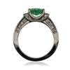 Image 3 : 14KT White Gold 1.54ct Emerald and Diamond Ring