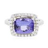 Image 1 : 14KT White Gold 3.19ct Tanzanite and Diamond Ring