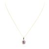 Image 1 : 14KT Yellow Gold 0.51ct Tanzanite and Diamond Pendant With Chain
