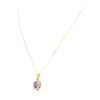 Image 3 : 14KT Yellow Gold 0.51ct Tanzanite and Diamond Pendant With Chain