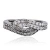 Image 1 : 14KT White Gold 0.54ctw Diamond Ring