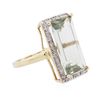 Image 2 : 10KT Two-Tone Gold 14.00ct Amethyst and Diamond Ring