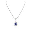 Image 1 : 14KT White Gold GIA Certified 8.63ct Tanzanite and Diamond Pendant With Chain