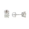 Image 2 : 14KT White Gold 1.03ctw Diamond Solitaire Earrings